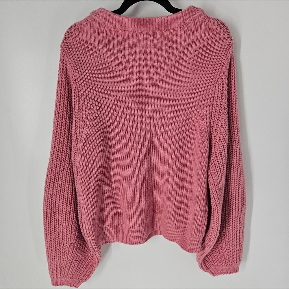 Staud Damask Pink Aura Bishop Sleeve Sweater L - Picture 7 of 8